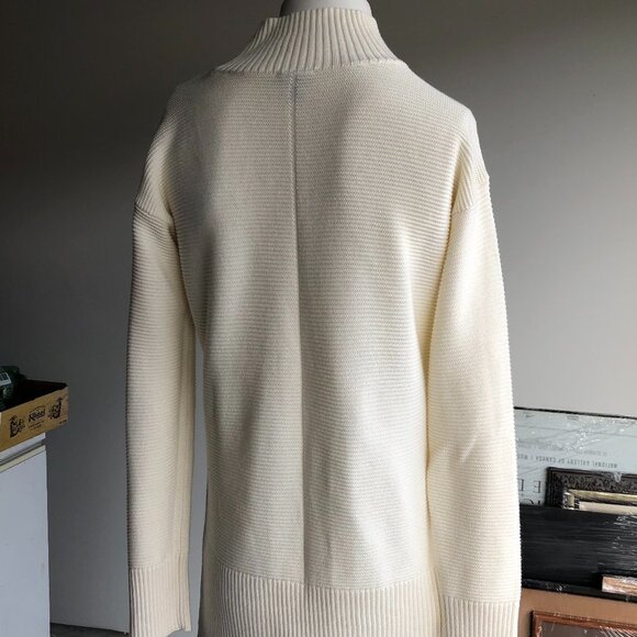 Talbots Links Stitch Mockneck Sweater Cream Sz XS - Picture 3 of 6